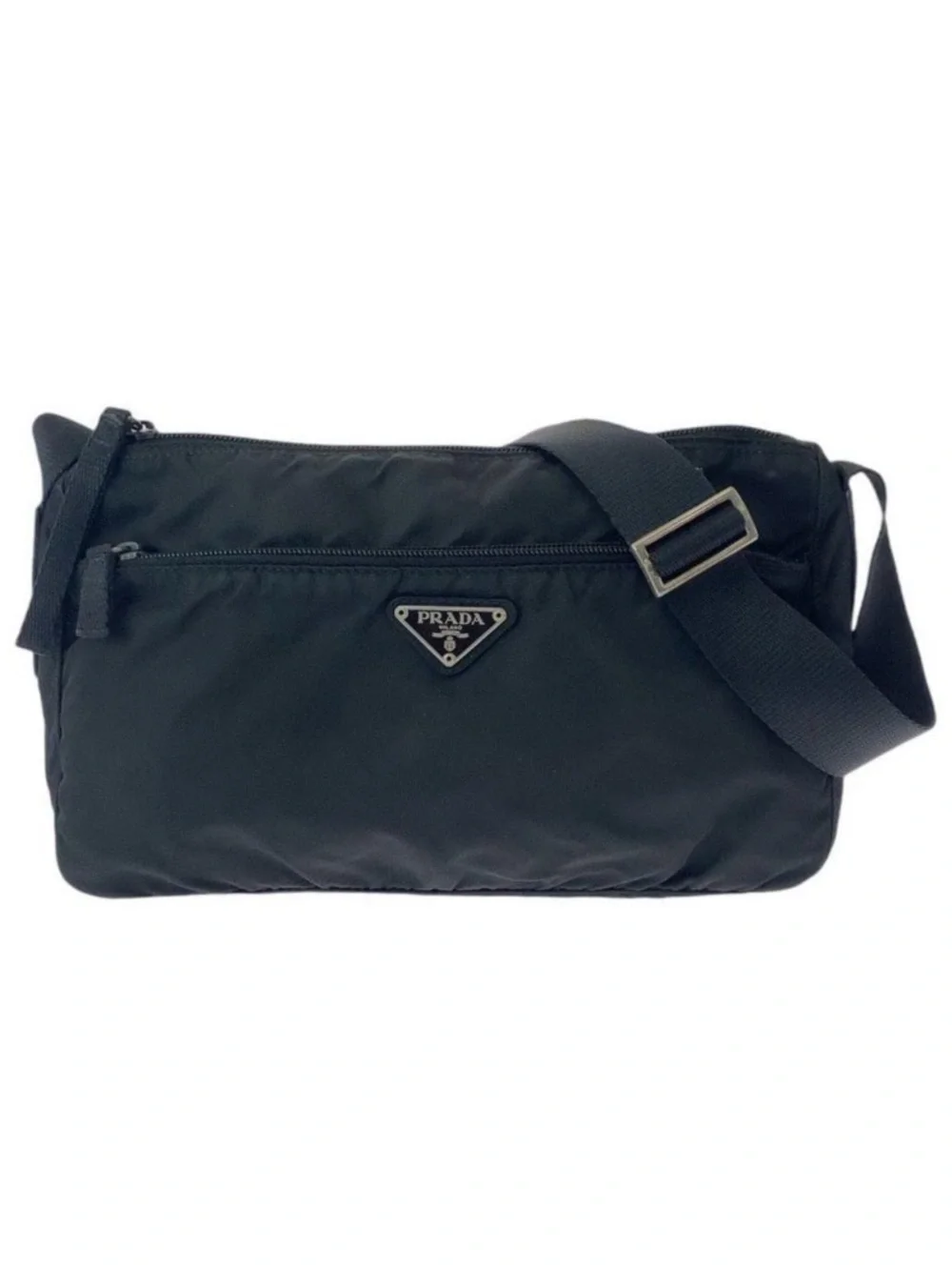 Prada Authentic unisex Navy Nylon Crossbody Bag